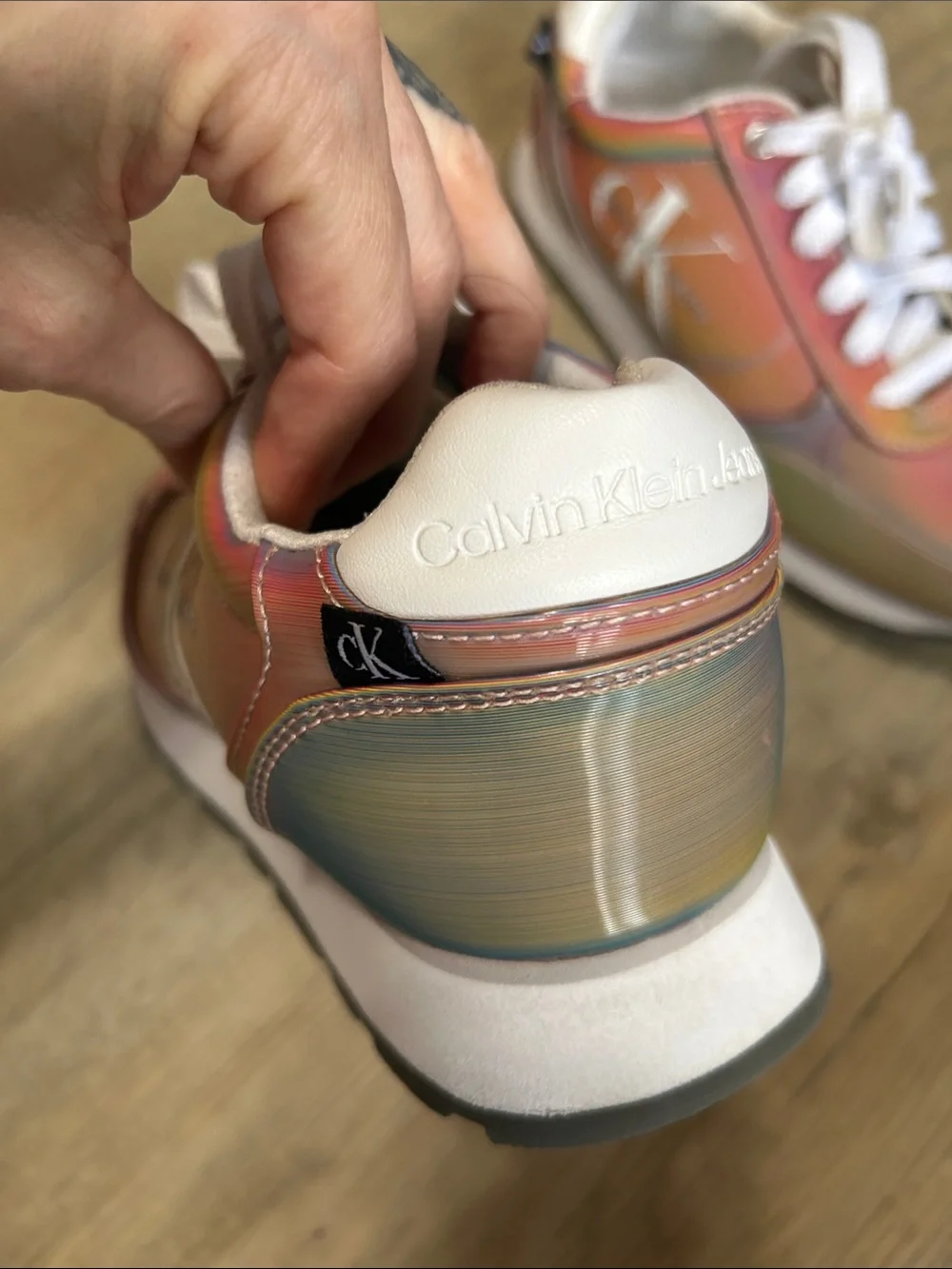 Calvin Klein Jeans Multicolor Iridescent Lace-Up Sneakers